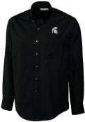 Michigan State Spartans Cutter and Buck Epic Dress Shirt - Black