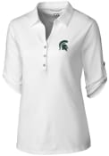 Michigan State Spartans Womens Cutter and Buck Thrive Dress Shirt - White