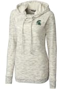 Michigan State Spartans Womens Cutter and Buck Tie Breaker Hooded Sweatshirt - White