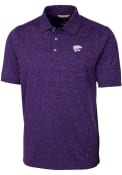 K-State Wildcats Cutter and Buck Advantage Space Dye Polo Polo Shirt - Purple