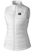 Michigan Wolverines Womens Cutter and Buck Post Alley Vest - White