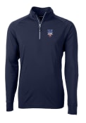 New York Mets Cutter and Buck Adapt Eco 1/4 Zip Pullover - Navy Blue