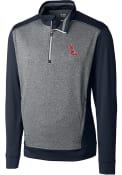 Ole Miss Rebels Cutter and Buck Replay 1/4 Zip Pullover - Navy Blue