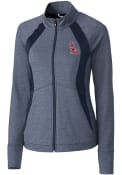 Ole Miss Rebels Womens Cutter and Buck Shoreline 1/4 Zip Pullover - Navy Blue