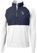 Chicago White Sox Cutter and Buck Adapt Eco Knit 1/4 Zip Pullover - White