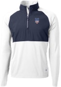 New York Mets Cutter and Buck Adapt Eco Knit 1/4 Zip Pullover - White