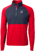 New York Yankees Cutter and Buck Adapt Eco Knit 1/4 Zip Pullover - Red