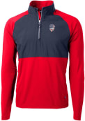 San Francisco Giants Cutter and Buck Adapt Eco Knit 1/4 Zip Pullover - Red