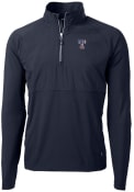 Texas Rangers Cutter and Buck Adapt Eco Knit 1/4 Zip Pullover - Navy Blue