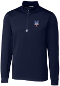 New York Mets Cutter and Buck Traverse Stretch Pullover Jackets - Navy Blue