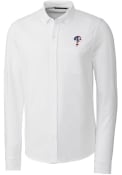 Philadelphia Phillies Cutter and Buck Advantage Tri-Blend Pique Dress Shirt - White