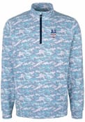 New York Mets Cutter and Buck Traverse Camo Print Stretch Pullover Jackets - Blue