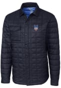 New York Mets Cutter and Buck Rainier PrimaLoft Quilted Lined Jacket - Navy Blue