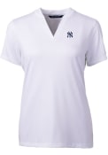 New York Yankees Womens Cutter and Buck Forge Blade T-Shirt - White