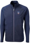 New York Mets Cutter and Buck Adapt Eco Full Zip Jacket - Navy Blue