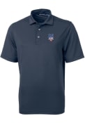 New York Mets Cutter and Buck Virtue Eco Pique Polos Shirt - Navy Blue