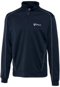 Pennsylvania Quakers Cutter and Buck Edge 1/4 Zip Pullover - Navy Blue