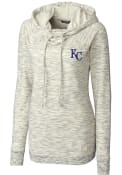 Kansas City Royals Womens Cutter and Buck Tie Breaker Hooded Sweatshirt - Oatmeal