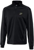 Purdue Boilermakers Cutter and Buck Edge 1/4 Zip Pullover - Black