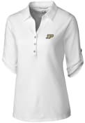 Purdue Boilermakers Womens Cutter and Buck Thrive Dress Shirt - White