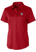 Milwaukee Brewers Womens Cutter and Buck Prospect Textured Polo Shirt - Red