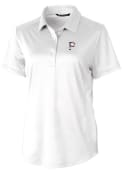 Pittsburgh Pirates Womens Cutter and Buck Prospect Textured Polo Shirt - White