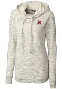 Rutgers Scarlet Knights Womens Cutter and Buck Tie Breaker Hooded Sweatshirt - White