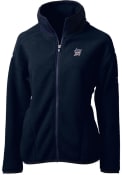 Miami Marlins Womens Cutter and Buck Cascade Eco Sherpa Full Zip Jacket - Navy Blue