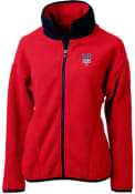 New York Mets Womens Cutter and Buck Cascade Eco Sherpa Full Zip Jacket - Red