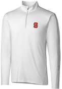 Syracuse Orange Cutter and Buck Pennant Sport 1/4 Zip Pullover - White