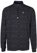 Ohio State Buckeyes Cutter and Buck Traverse Camo Print 1/4 Zip Pullover - Black