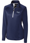 Tampa Bay Rays Womens Cutter and Buck Jackson 1/4 Zip Pullover - Navy Blue