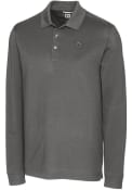 Cutter and Buck Mens Grey Cincinnati Bearcats Advantage Pique Long Sleeve Polos Shirt