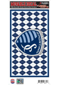 Sporting Kansas City 6z12 Argyle Logo Auto Decal - Navy Blue