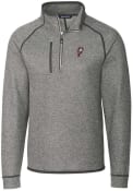 Ohio State Buckeyes Cutter and Buck Mainsail Sweater 1/4 Zip Pullover - Grey