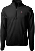 Ohio State Buckeyes Cutter and Buck Cascade Eco Sherpa 1/4 Zip Pullover - Black