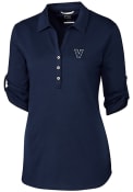 Villanova Wildcats Womens Cutter and Buck Thrive Dress Shirt - Navy Blue