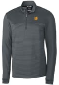 Baylor Bears Cutter and Buck Traverse Stripe Stretch Pullover Jackets - Grey