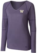 Washington Huskies Womens Cutter and Buck Victory T-Shirt - Purple