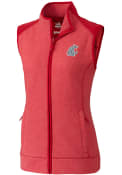 Washington State Cougars Womens Cutter and Buck Cedar Park Vest - Red