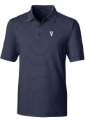 Villanova Wildcats Cutter and Buck Forge Pencil Stripe Polo Shirt - Navy Blue