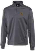 Wyoming Cowboys Cutter and Buck Edge 1/4 Zip Pullover - Grey