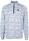 Michigan State Spartans Cutter and Buck Traverse Camo Print Stretch Pullover Jackets - Charcoal