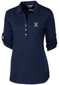 Xavier Musketeers Womens Cutter and Buck Thrive Dress Shirt - Navy Blue