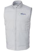 Pennsylvania Quakers Cutter and Buck Stealth Hybrid Quilted Windbreaker Vest Light Weight Jacket - White