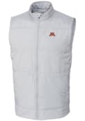 Minnesota Golden Gophers Cutter and Buck Stealth Hybrid Quilted Windbreaker Vest Light Weight Jacket - White