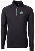 Marshall Thundering Herd Cutter and Buck Adapt Eco Knit 1/4 Zip Pullover - Black