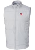 Houston Cougars Cutter and Buck Stealth Hybrid Quilted Windbreaker Vest Light Weight Jacket - White