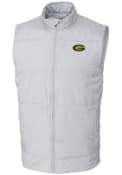 Grambling State Tigers Cutter and Buck Stealth Hybrid Quilted Windbreaker Vest Light Weight Jacket - White