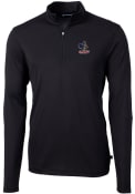 Delaware Fightin' Blue Hens Cutter and Buck Virtue Eco Pique 1/4 Zip Pullover - Black